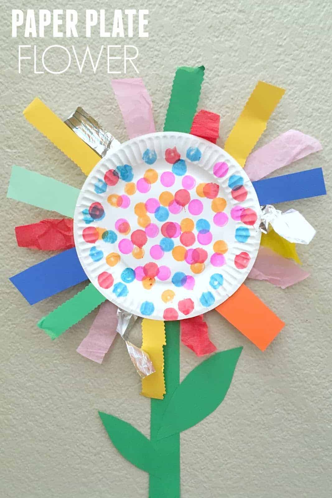 Easy Paper Plate Flower Craft Idea For Kindergarten