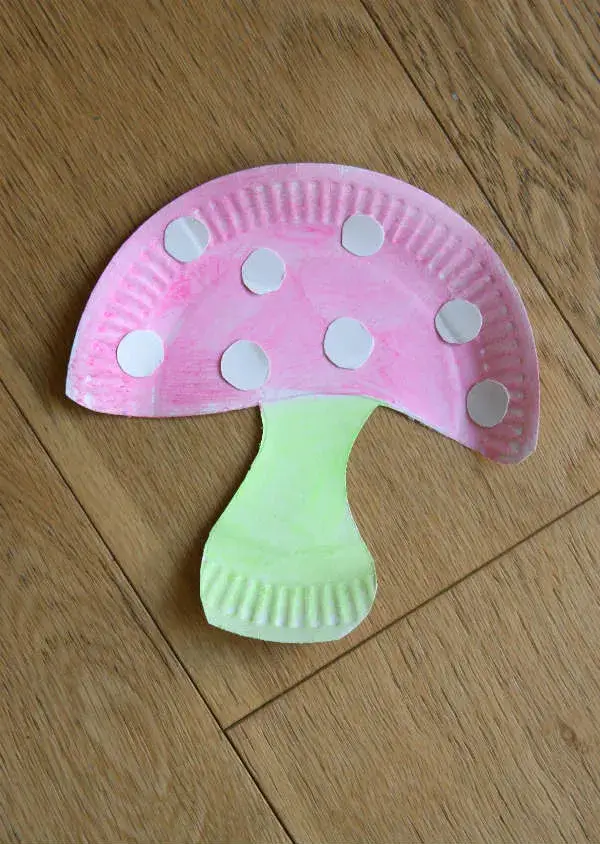 Easy Mushroom Craft With Paper Plate For Kids