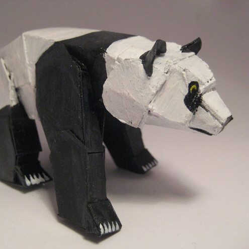 Easy Panda Cardboard Craft Idea For Kids