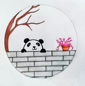 Easy Panda Pencil Drawing For Wall