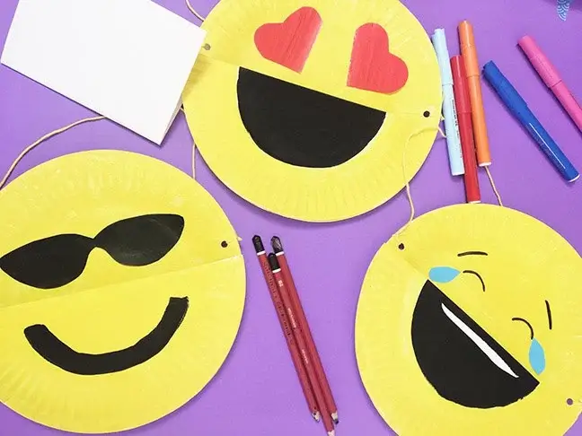 Easy Paper Plate World Emoji Day Craft For Kids