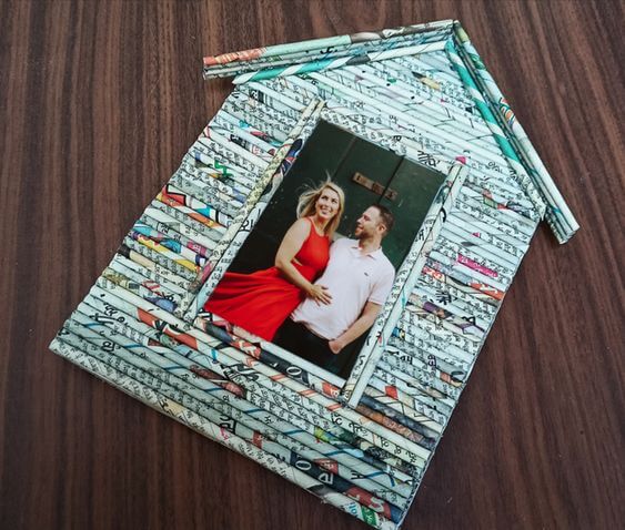 Easy Photo Frame Home Decoration Craft Idea Using Waste Material