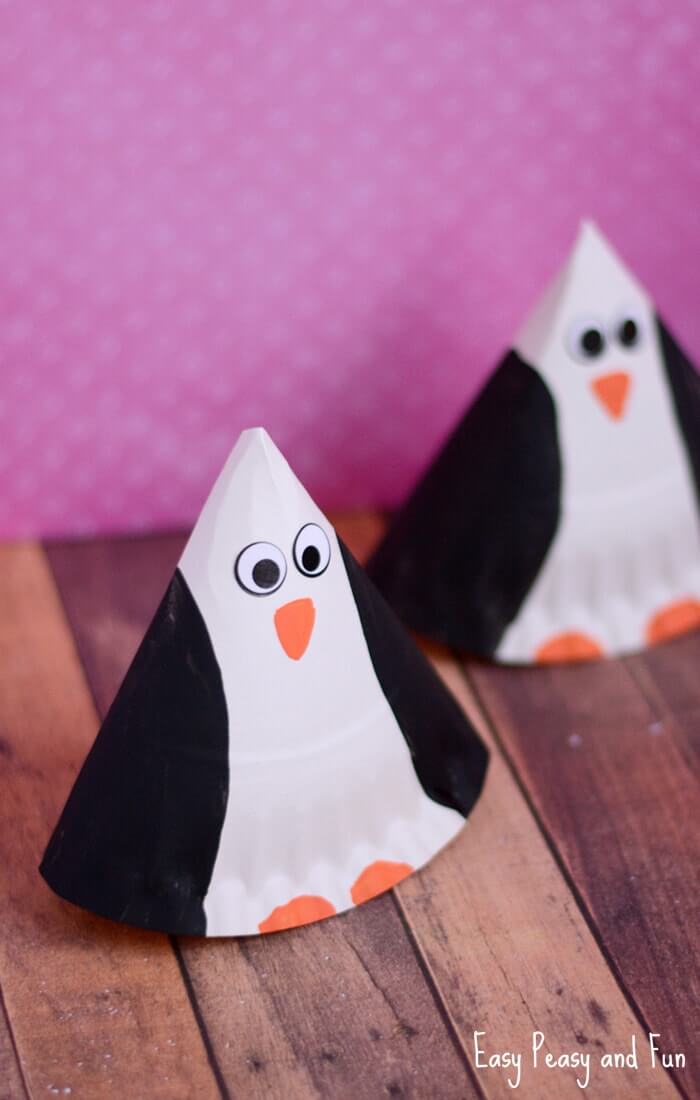 Easy Rocking Penguin Art & Craft With Paper Plate
