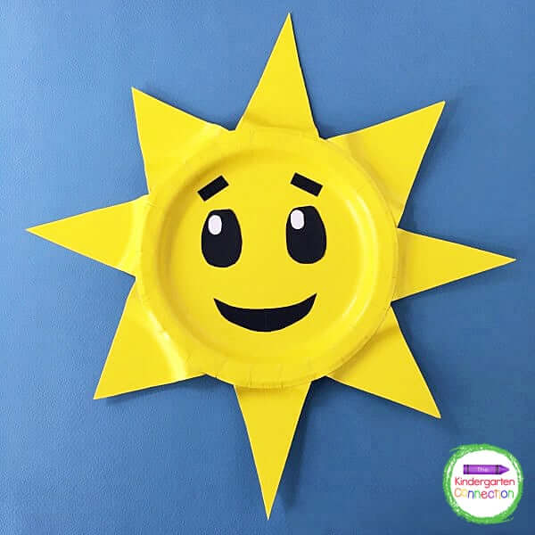 Easy Space Day Paper Plate Sun Craft For Kindergarten