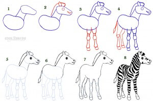 Easy Zebra Drawing
