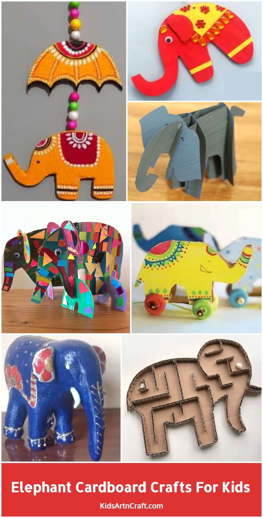 Elephant Cardboard Crafts for Kids - Kids Art & Craft