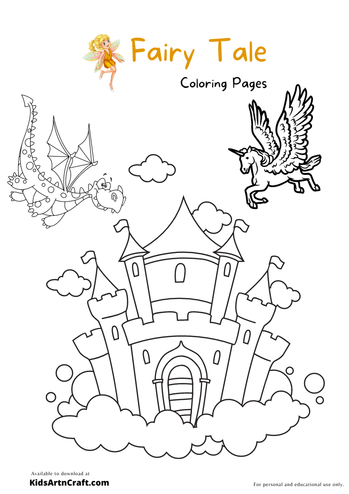 Fairy Tale Coloring Pages For Kids – Free Printables