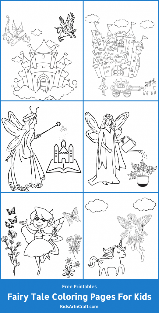 Fairy Tale Coloring Pages For Kids – Free Printables - Kids Art & Craft
