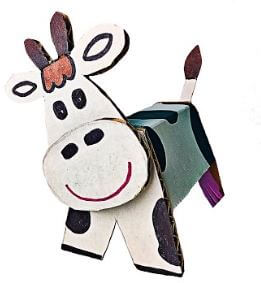 Farm Animal Cardboard Cow Craft Template For Kids