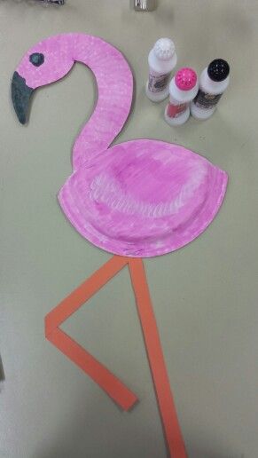 Flamingo Art Project Using Paper Plate For Kids
