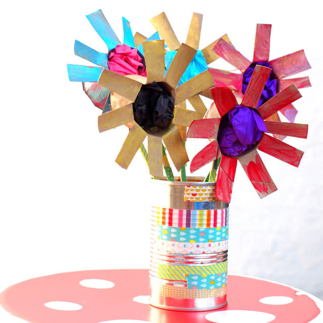 Flower Bouquet Craft Using Toilet Paper Roll