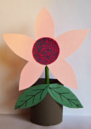 Flower Pot Craft Using Empty Toilet Paper Roll