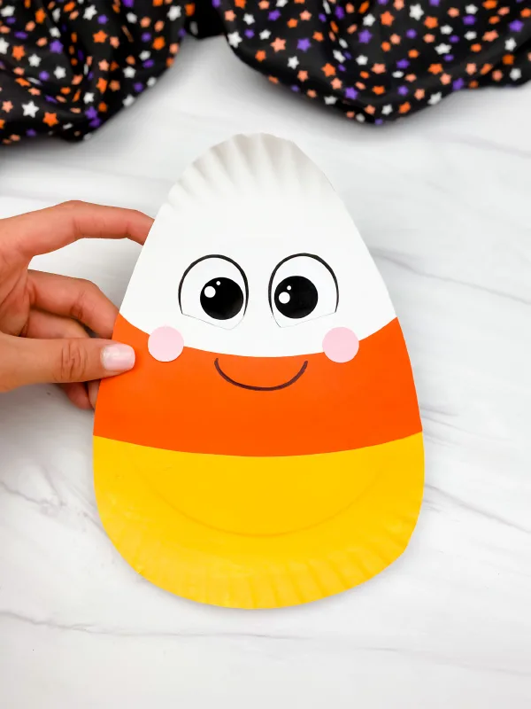 Free Candy Corn Paper Plate Craft Template For Kindergartners