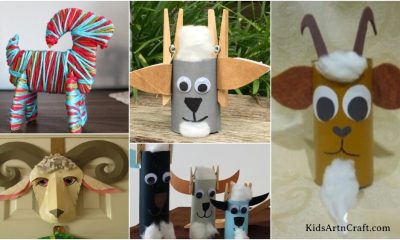 Goat Cardboard Craft For Kids
