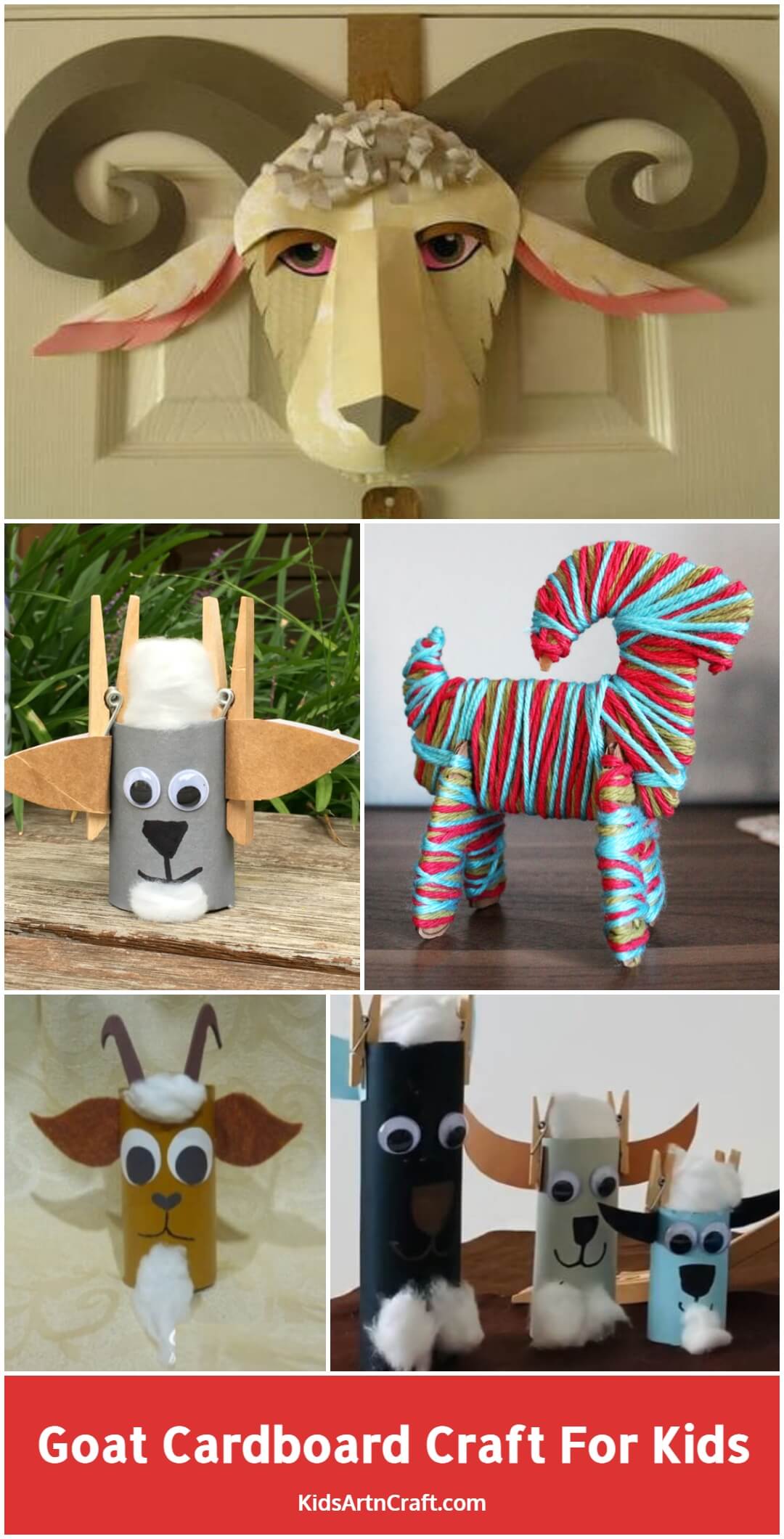 Goat Cardboard Craft For Kids