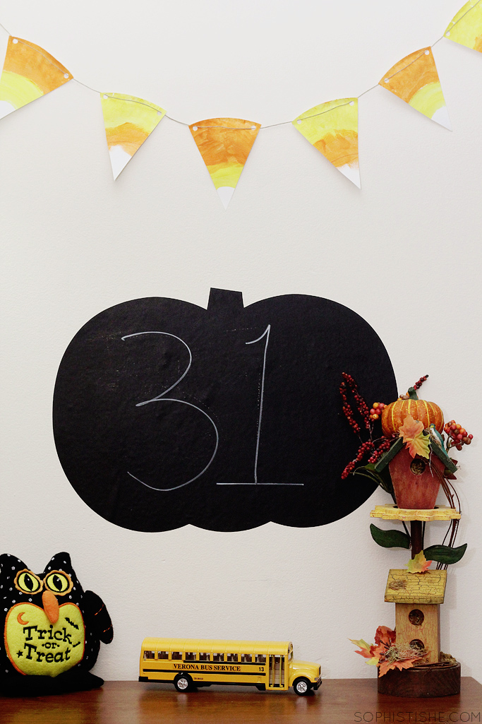 Halloween Decoration Banner Craft Using Candy Corn For Kids