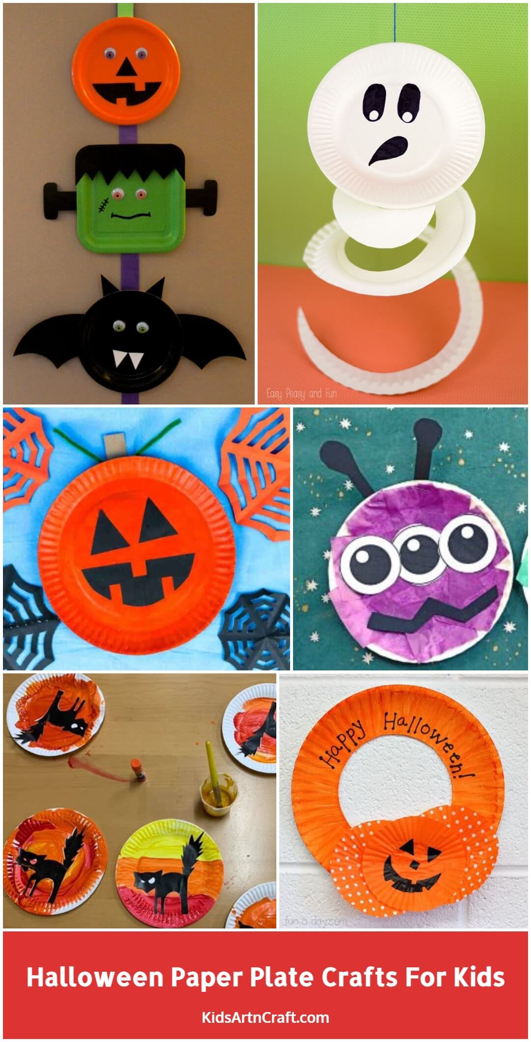 Halloween Paper Plate Crafts for Kids