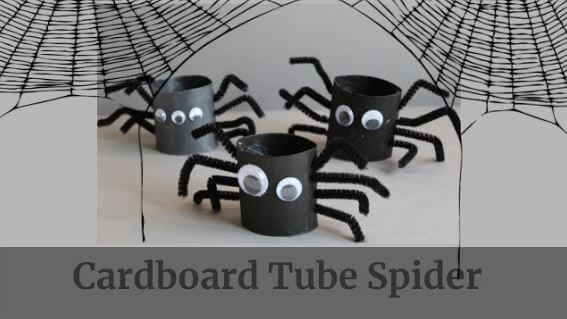 Halloween Spider Craft Using Cardboard Tube