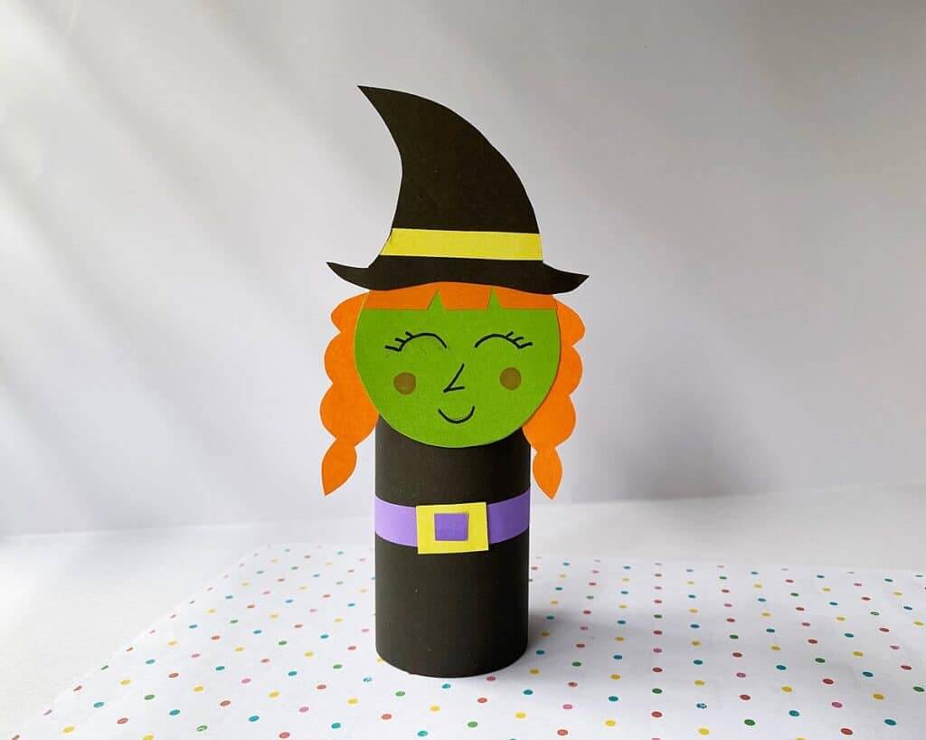 Halloween Witch Craft Using Toilet Paper Roll