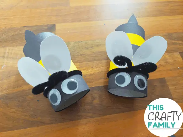 Handmade Bumble Bee Craft Using Toilet Paper Roll