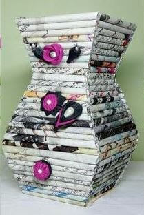Handmade Flower Vase Craft Ideas With Newspaper