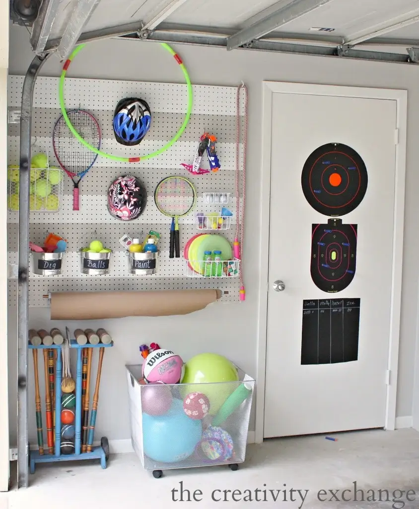 Handmade Garage Pegboard Storage Craft For Toy