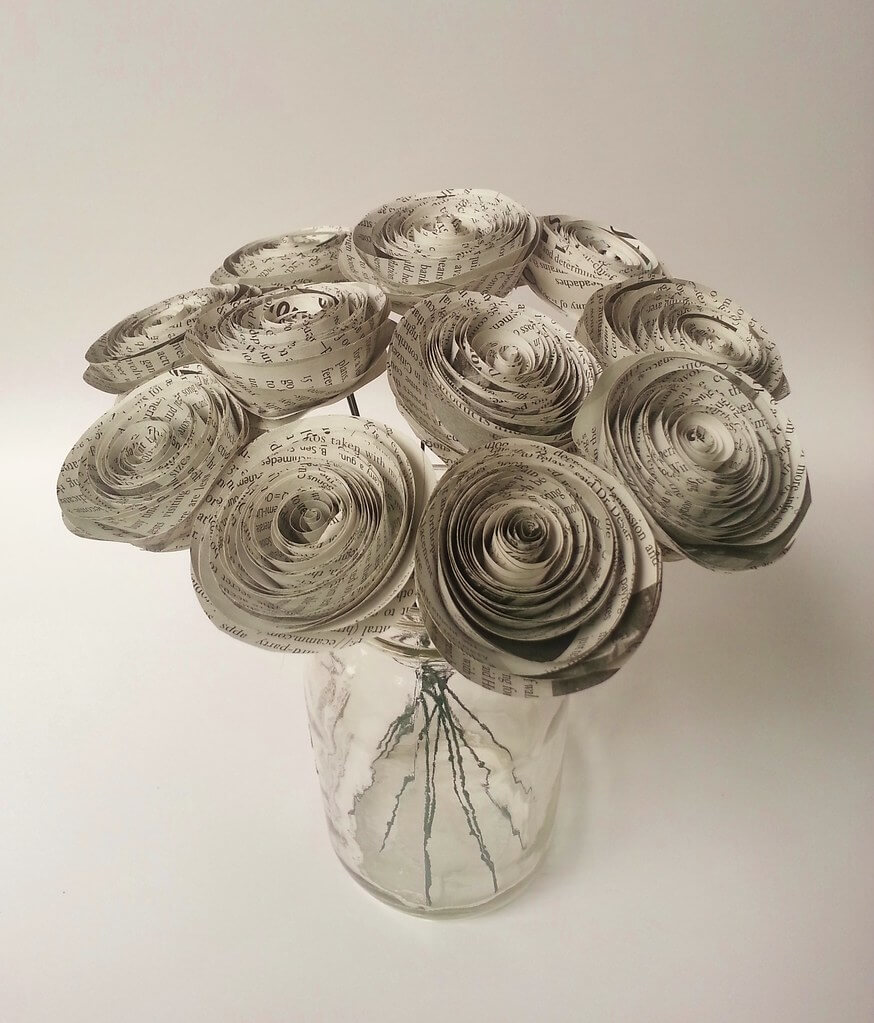 Handmade Paper Flower Bouquet Craft Idea