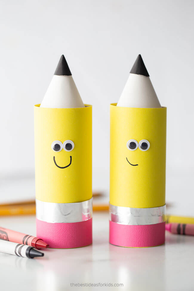 Handmade Pencil Craft With Toilet Paper Roll For Preschoolers