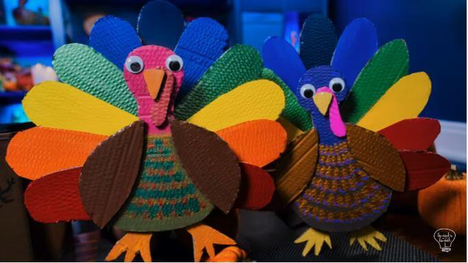 Handmade Thanksgiving Turkey Cardboard Craft Tutorial For Kids