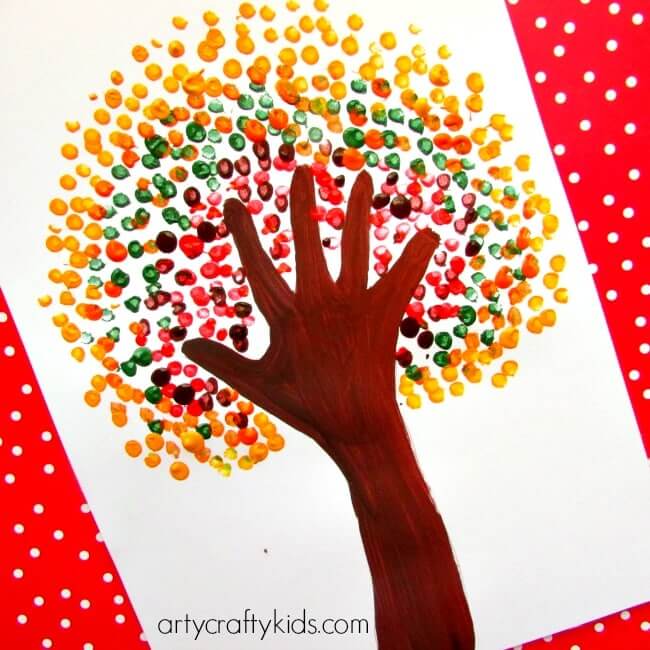 Amazing Handprint Tree Art Project Inspired Using Dot
