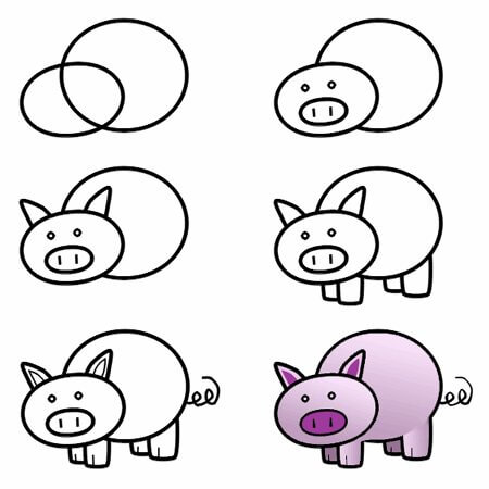 How To Draw A Pig