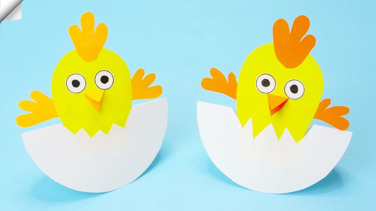 How To Make A Easter Chick Out Of a Paper Plate For Kids