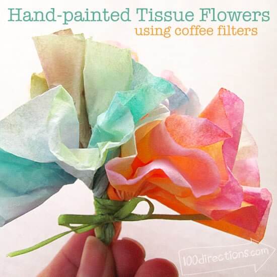 How To Make Flower Painting Art Craft With Tissue Paper