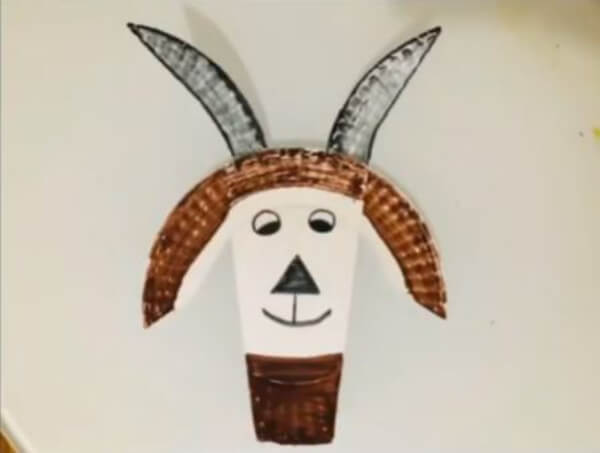 How To Make Goat Mask Craft Using Paper Plate For Kids