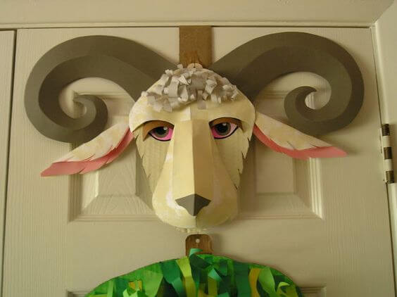 How To Make Goat Mask Out Of Cardboard