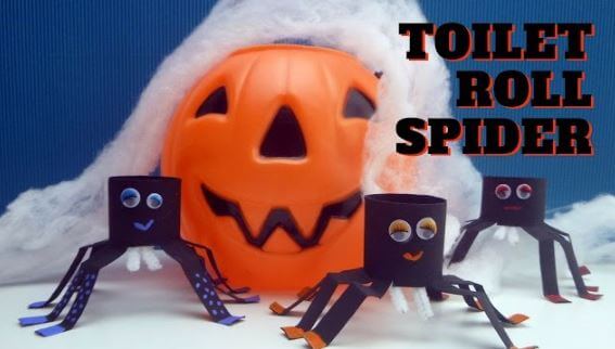 How To Make Halloween Pumpkin Craft Out Of Toilet Paper Roll For Kids