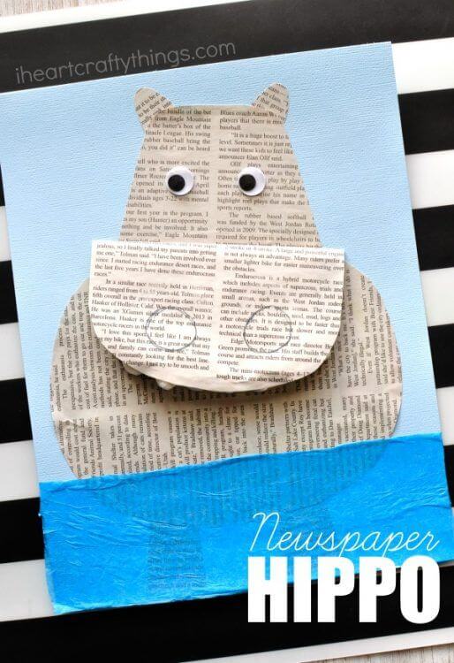 How to Make Hippo Craft With Newspaper