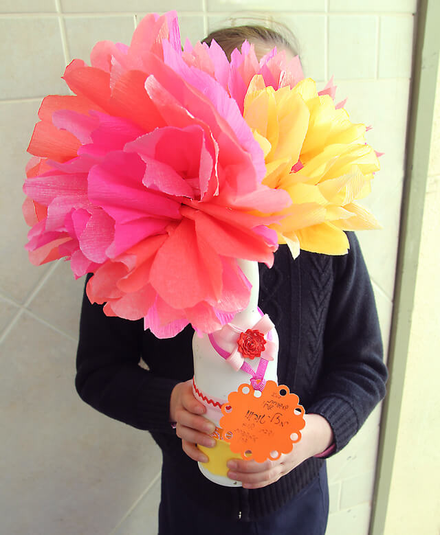 How To Make Large Crepe Paper Flower Bouquet Craft Ideas