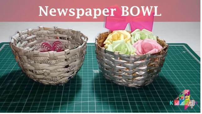 How To Make Newspaper Bowl Craft  Ideas
