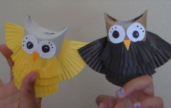 How To Make Owl Craft Out Of Toilet Paper Roll For Kids