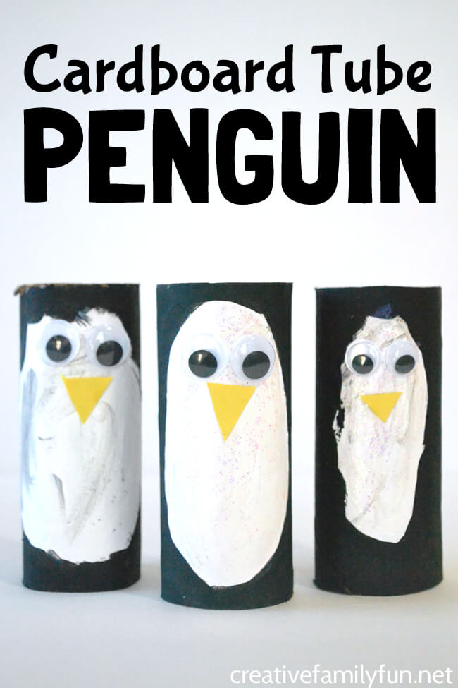 How To Make Penguin Out Of Recycled Cardboard