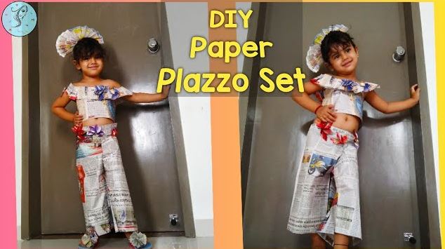 How To Make Plazzo Set Using Newspaper