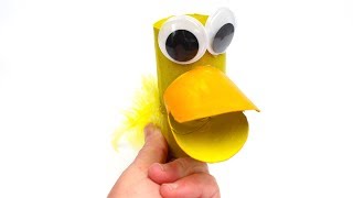 How To Make Puppet Duck Cardboard Art & Craft For Kids