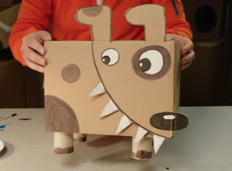 How To Make Puppy Dog Out Of Cardboard Box
