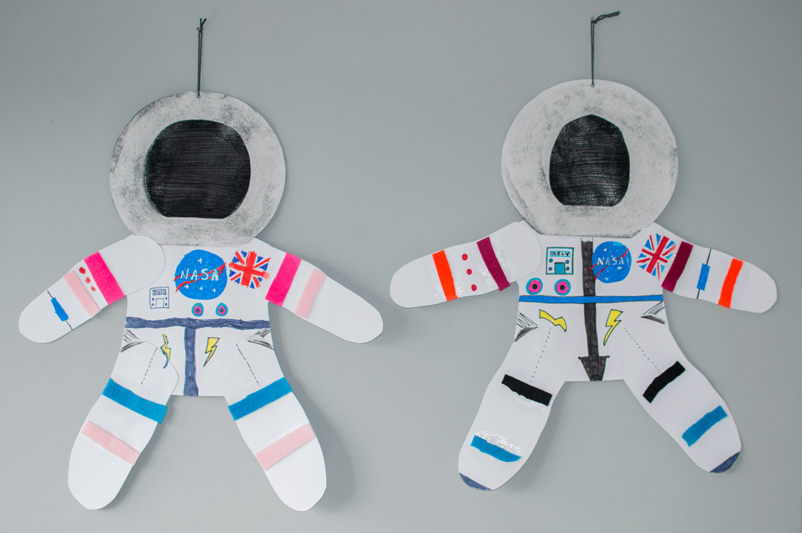 Easy to Make Astronauts For Space Week With Cardboard