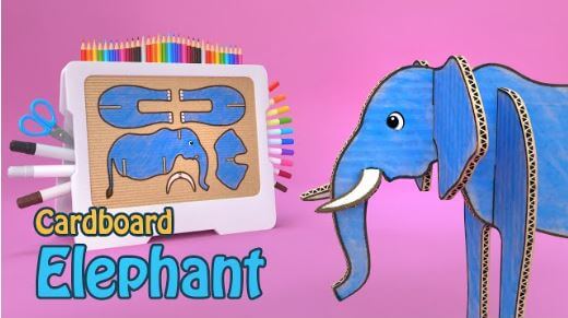 How To Make Toy Elephant Using Cardboard