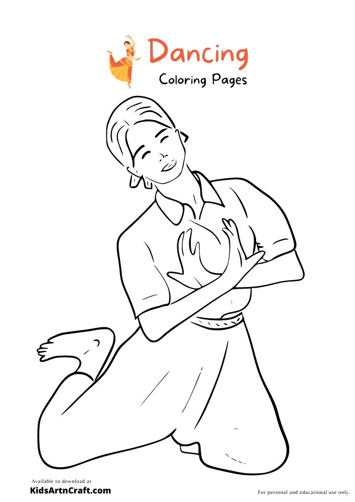 Indian Classical Dancing Coloring Pages For Kids – Free Printables