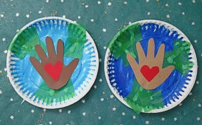 Handmade Earth Day Craft Using Paper Plate
