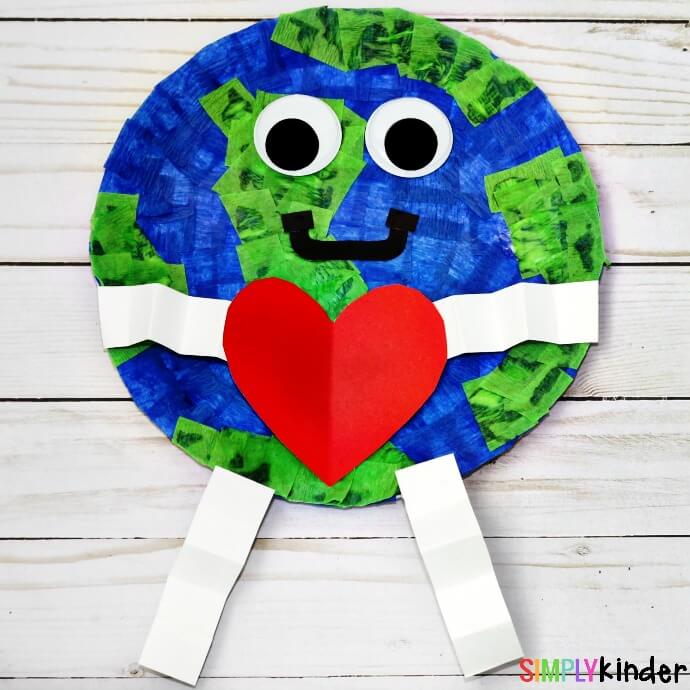 International Earth Day Paper Plate Craft Idea For Kids