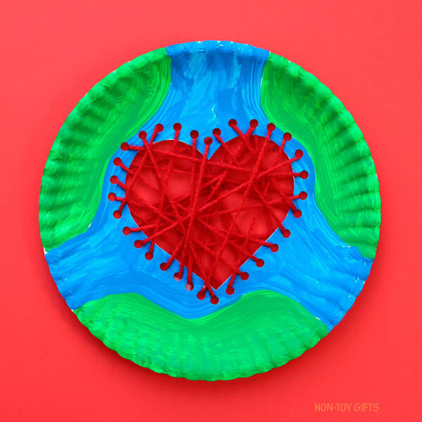 How To Make Earth Heart Out Of Paper Plate